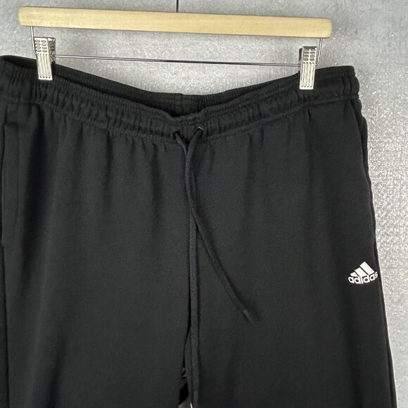 Adidas Must Haves 3-Stripes Sweatpants Mens 2XL‎ Black Tapered Drawstring - Picture 5 of 16
